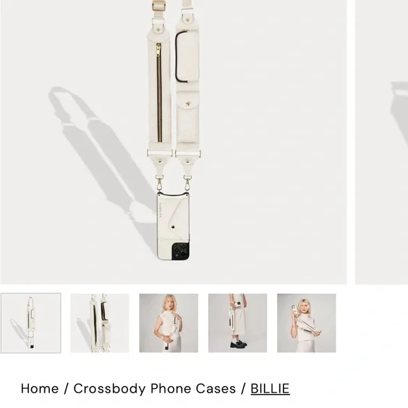 Bandolier White Crossbody Phone Case Sleek Design - Picture 4 of 9